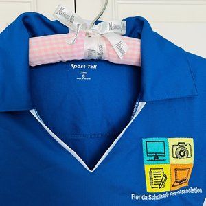 FSPA Florida Scholastic Press Association V-Neck Short Sleeve Top-Size S